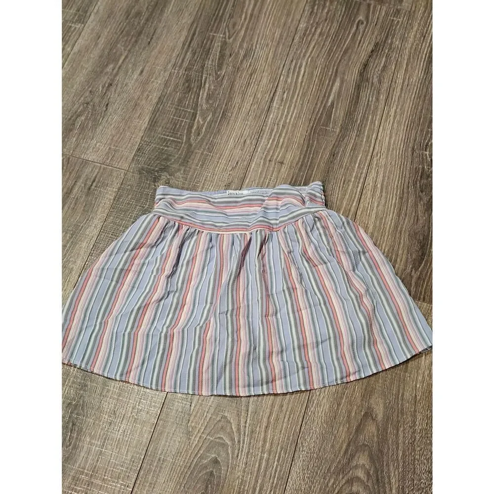 Girls Two-Piece outfit Size 8 Striped Crop Top & Skirt Set